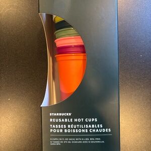 NWT. Starbucks Reusable Cup Collection (6 Cups with lids)